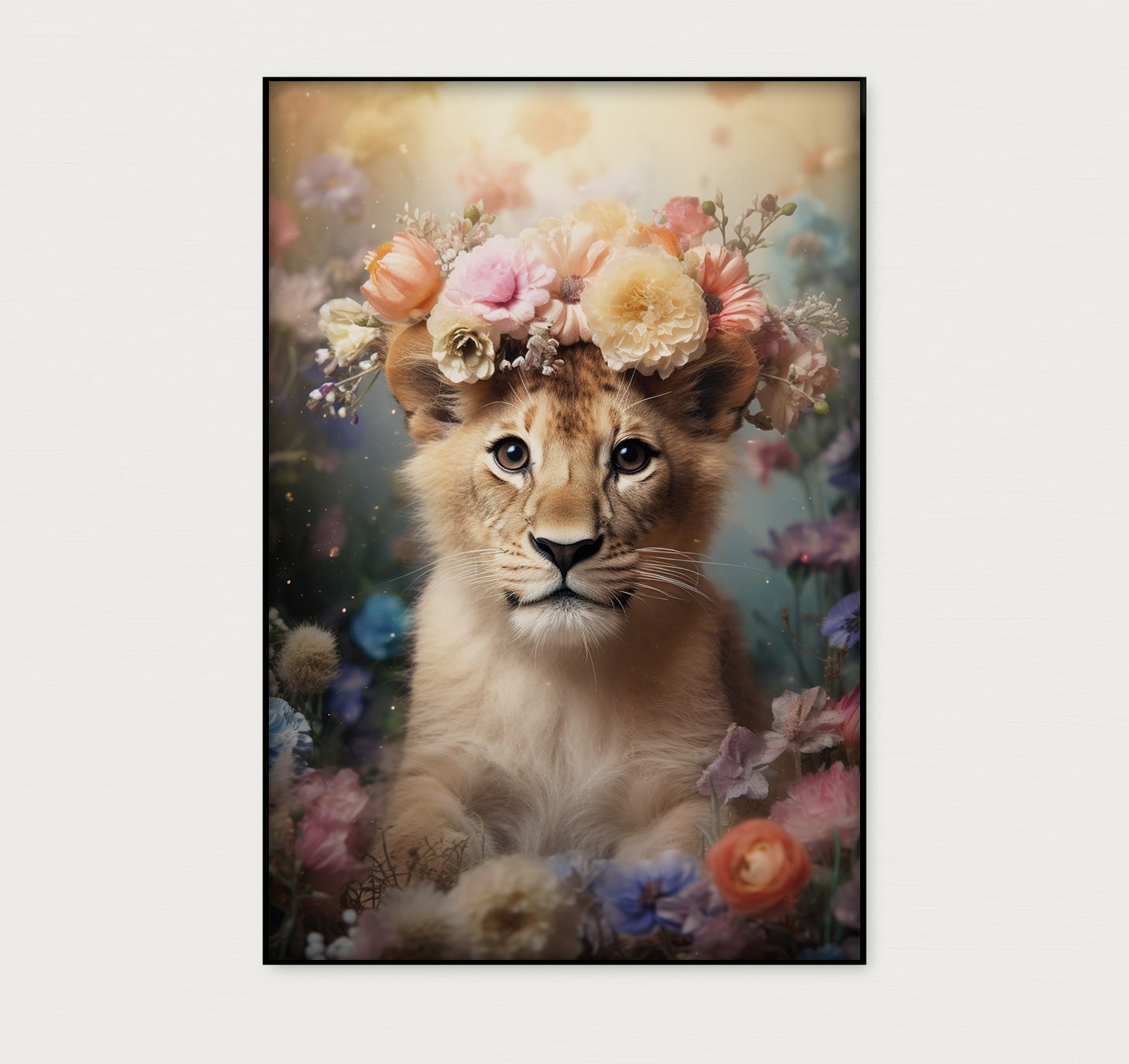 Leeuw jong · Artframe-Poster staand-House of Posters-House of Posters