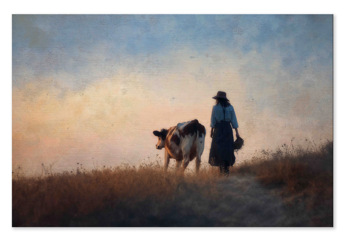 Meisje en de koe 2 · Canvas