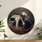 muurcirkel meisje en de koe landelijk