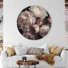 Muurcirkel met rozen in vintage stijl.