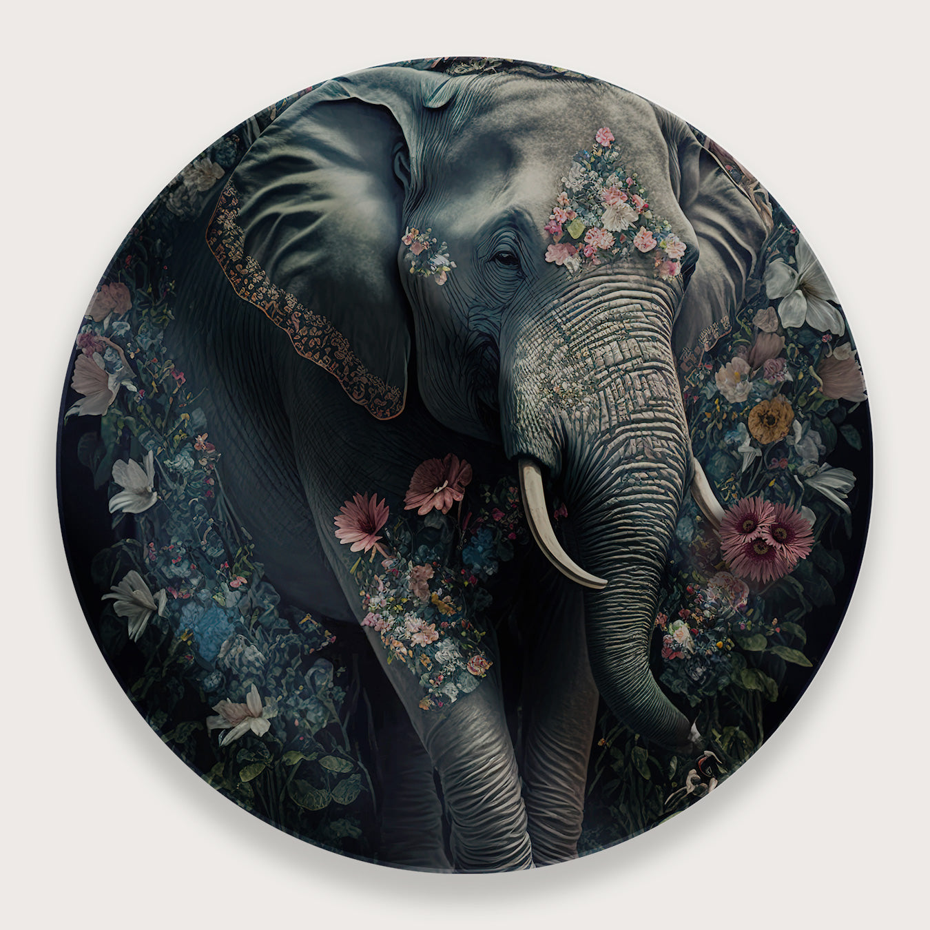 Olifant · Plexiglas-Muurcirkel-House of Posters-House of Posters
