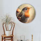 Roodborstje muurcirkel woonkamer