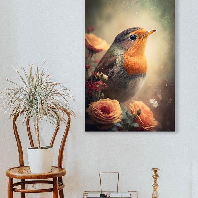 roodborstje poster woonkamer