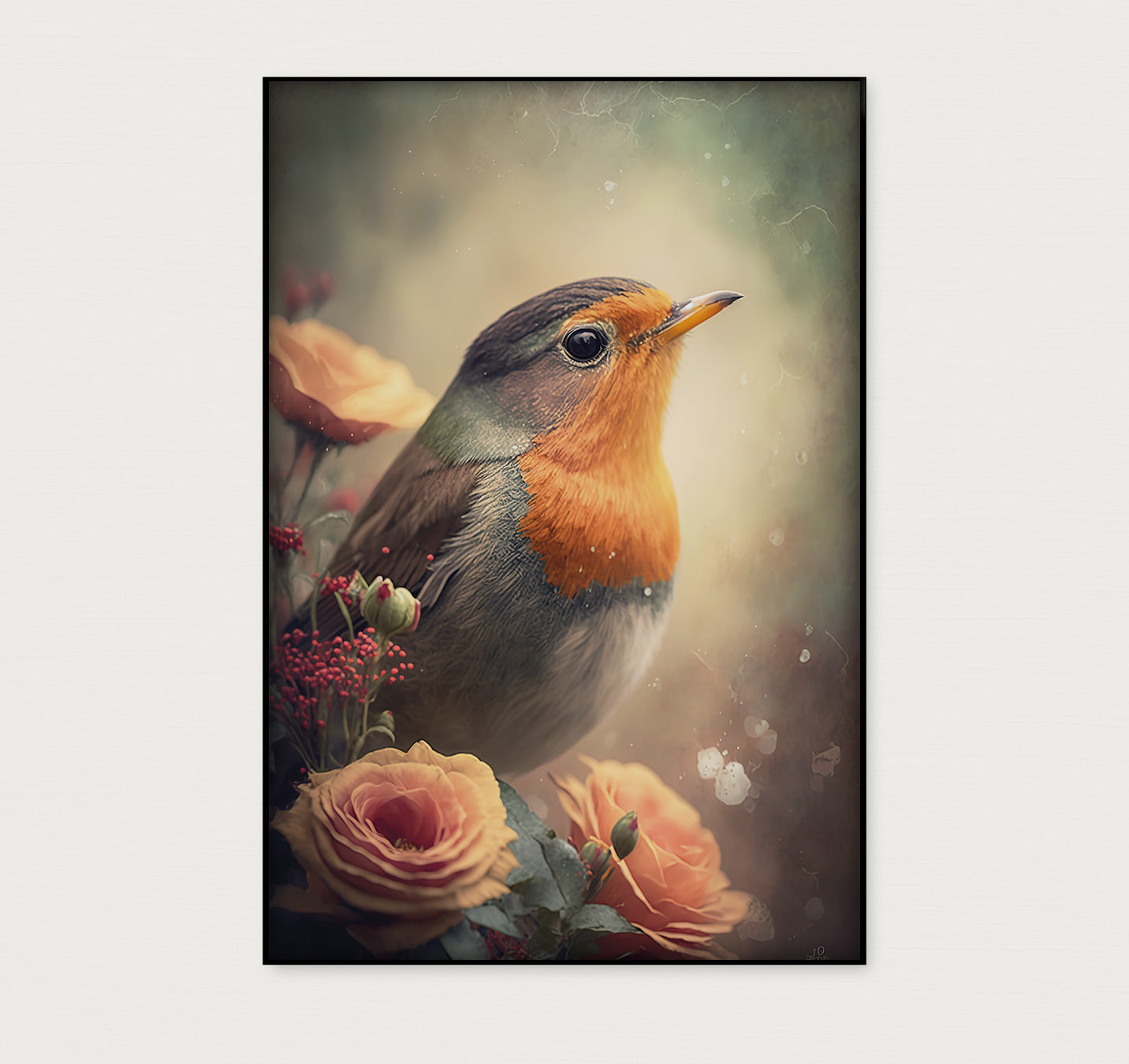 Roodborstje 2 · Artframe-Poster staand-House of Posters-House of Posters