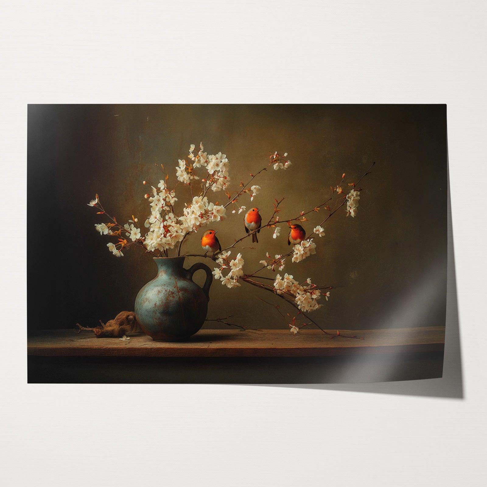 Roodborstjes · Papier-Poster liggend-House of Posters-House of Posters