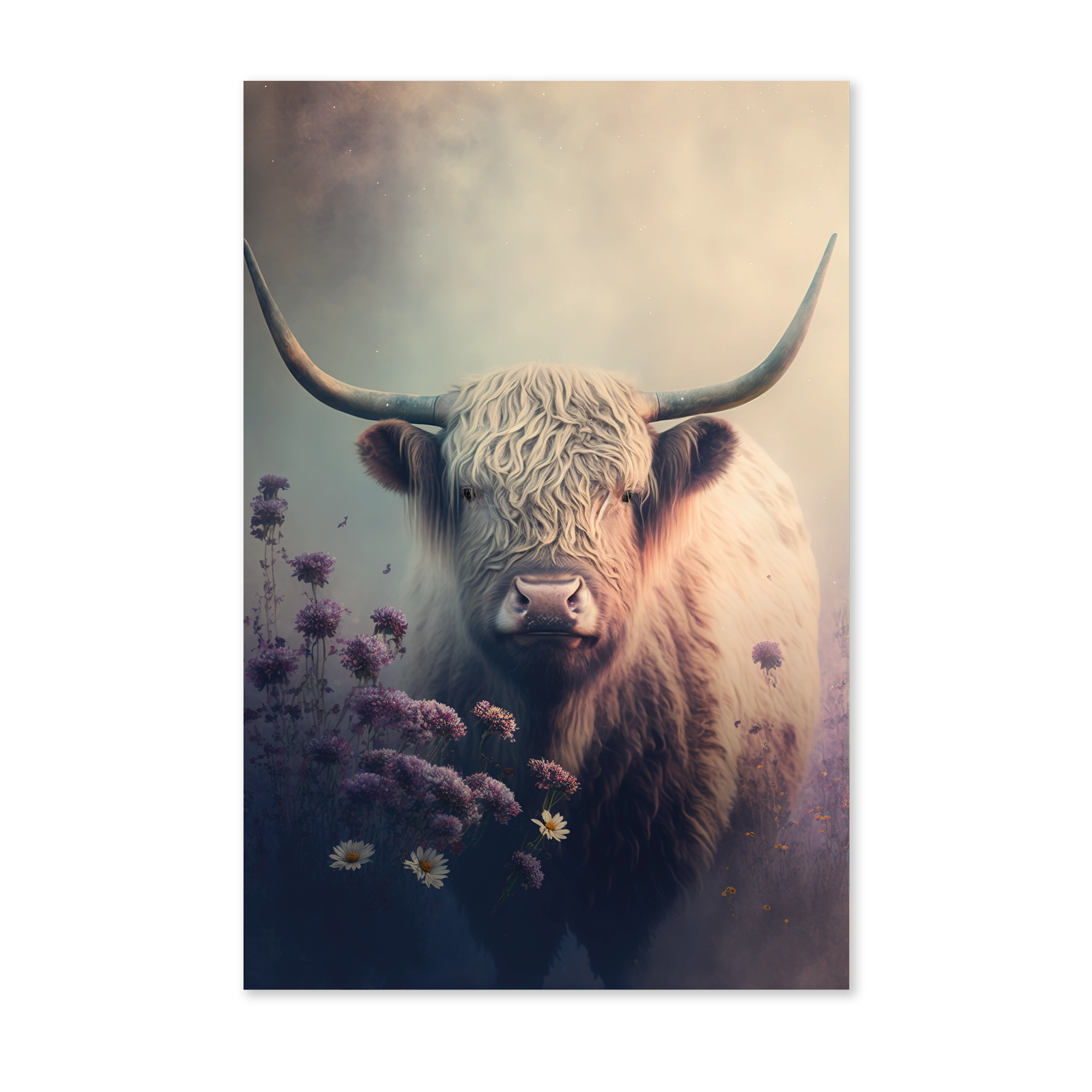 Schotse hooglander 2 als staande wanddecoratie