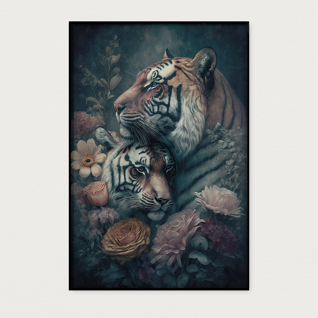 Tijger Couple · Akoestisch paneel-Poster staand-House of Posters-House of Posters