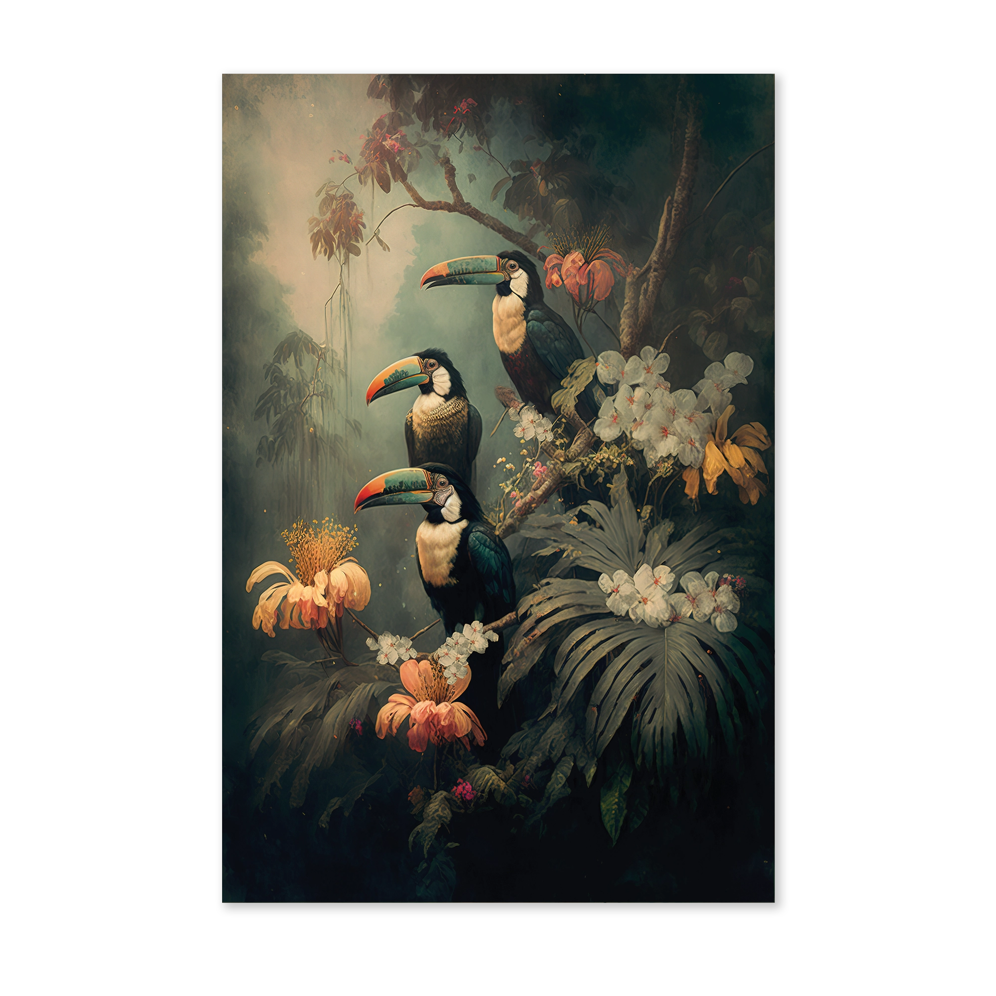Toekans als staande wanddecoratie
