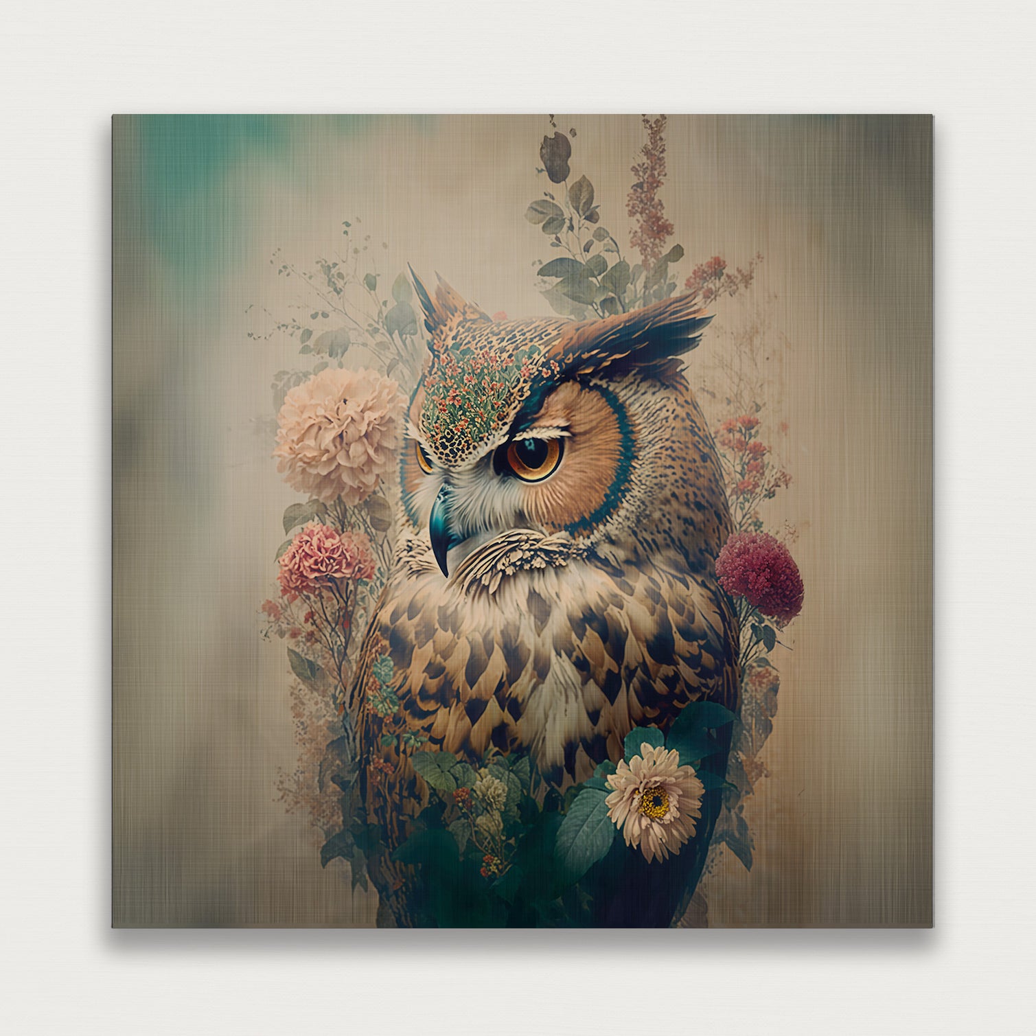 Uil 2 · Aluminium-Poster vierkant-House of Posters-House of Posters