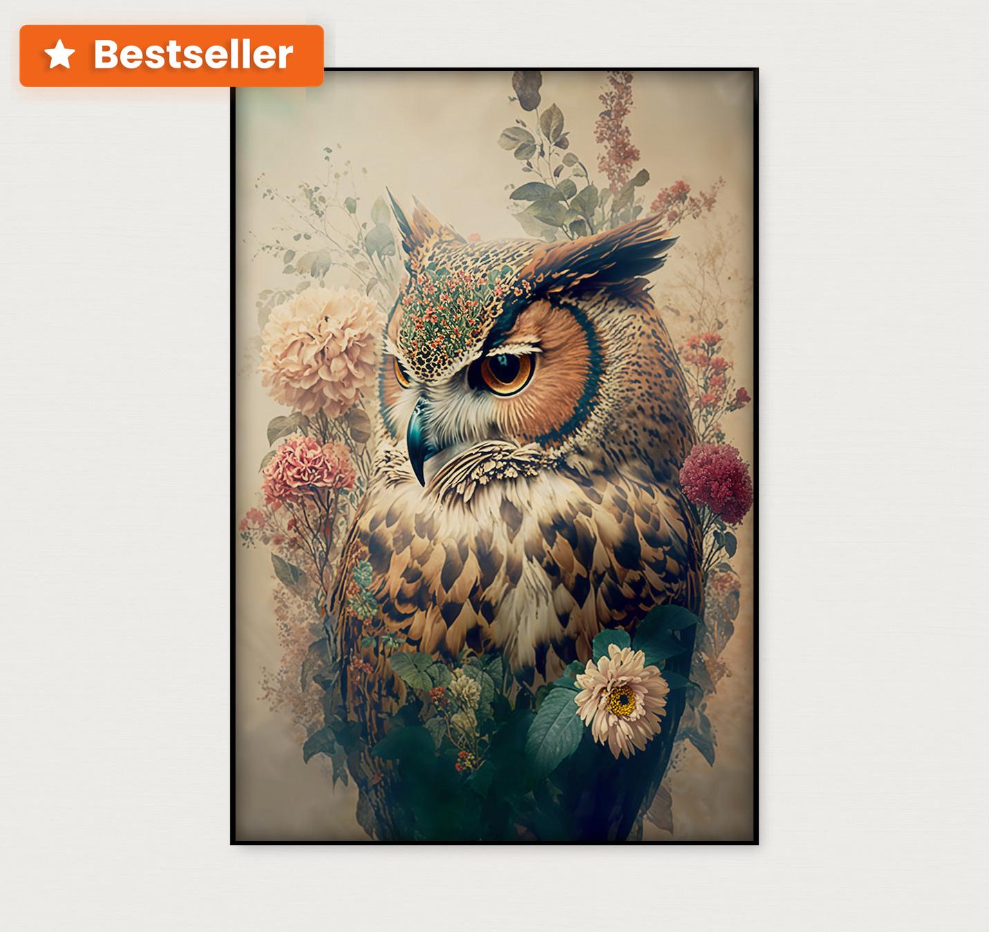 Uil 2 · Artframe-Poster staand-House of Posters-House of Posters