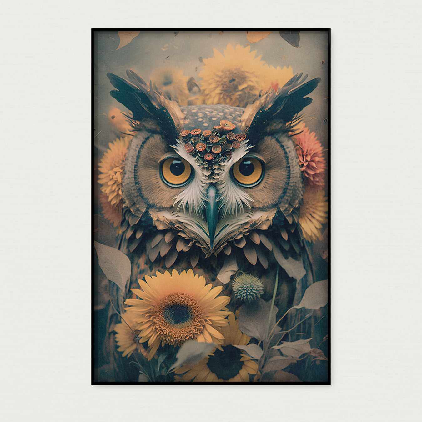 Uil 4 · Akoestisch paneel-Poster staand-House of Posters-House of Posters