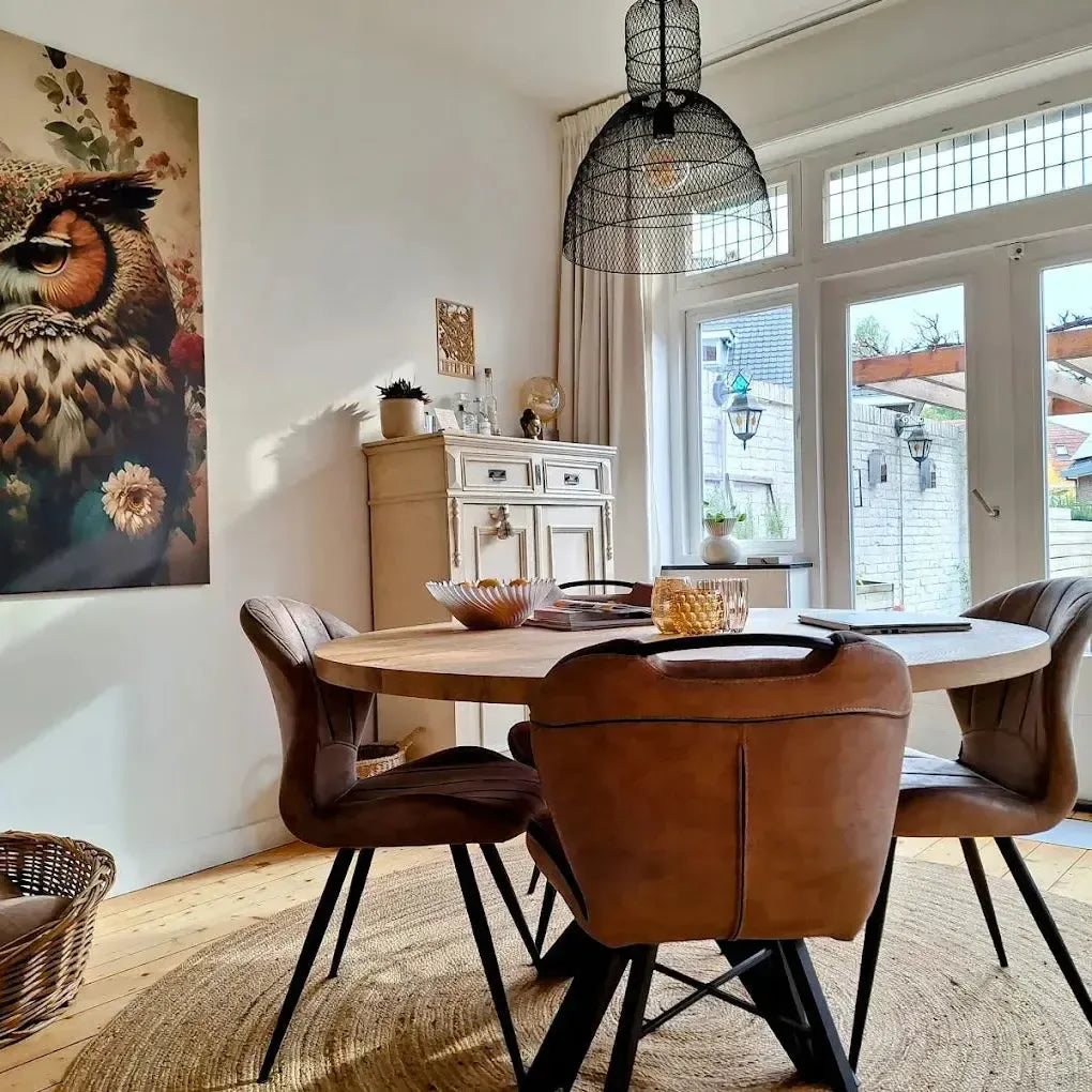 klantfoto schilderij met uil