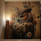 klantfoto schilderij met uil