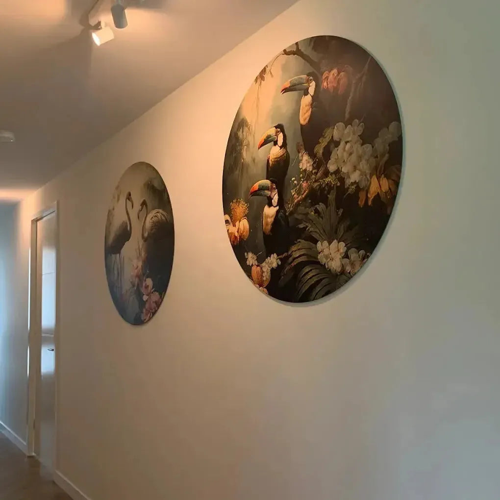 klantfoto muurcirkel vogels