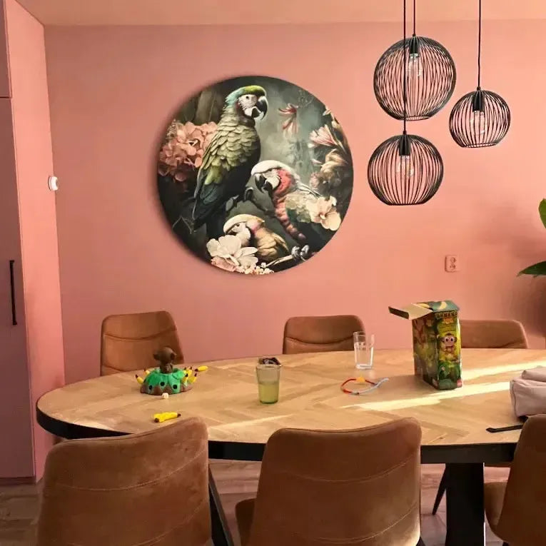 klantfoto muurcirkel vogels