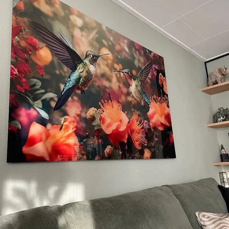 klantfoto schilderij vogels