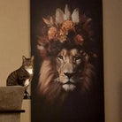 klantfoto schilderij leeuw