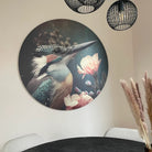 klantfoto muurcirkel ijsvogel