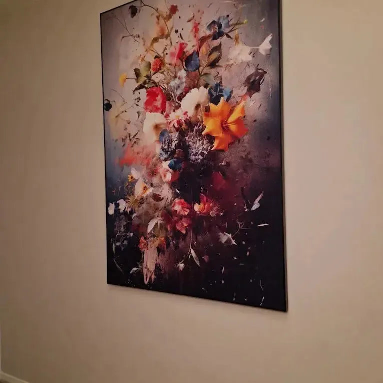 klantfoto schilderij met bloemen