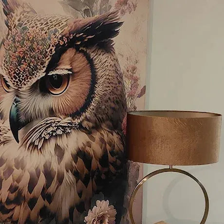 klantfoto wandkleed met uil
