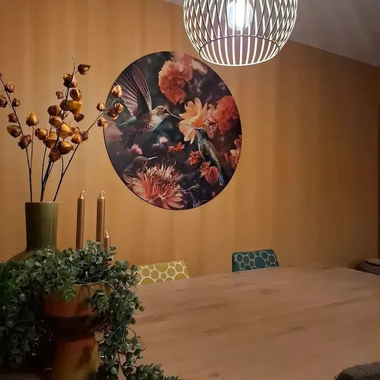 klantfoto muurcirkel vogels