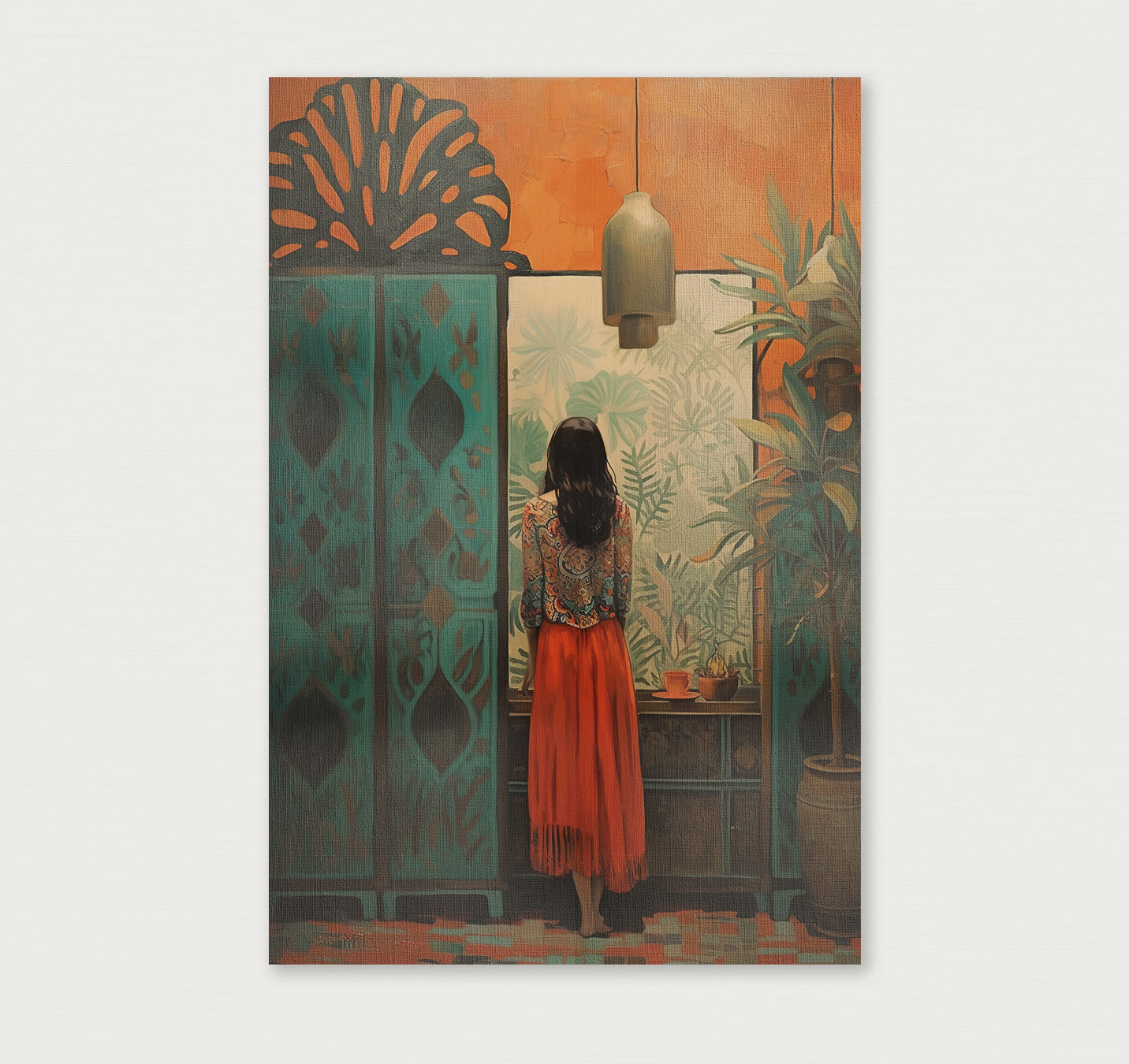 Vrouw · Canvas-Poster staand-House of Posters-House of Posters