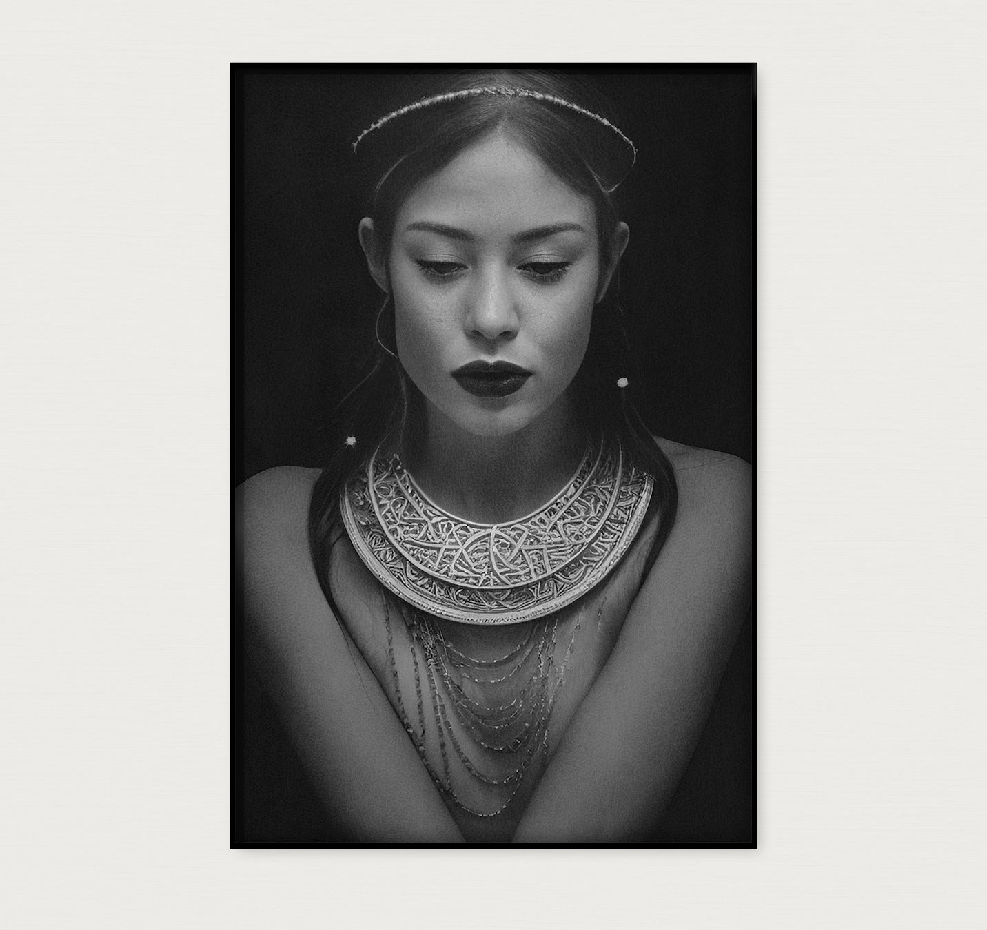 Vrouw Portret · Akoestisch paneel-Poster staand-House of Posters-House of Posters