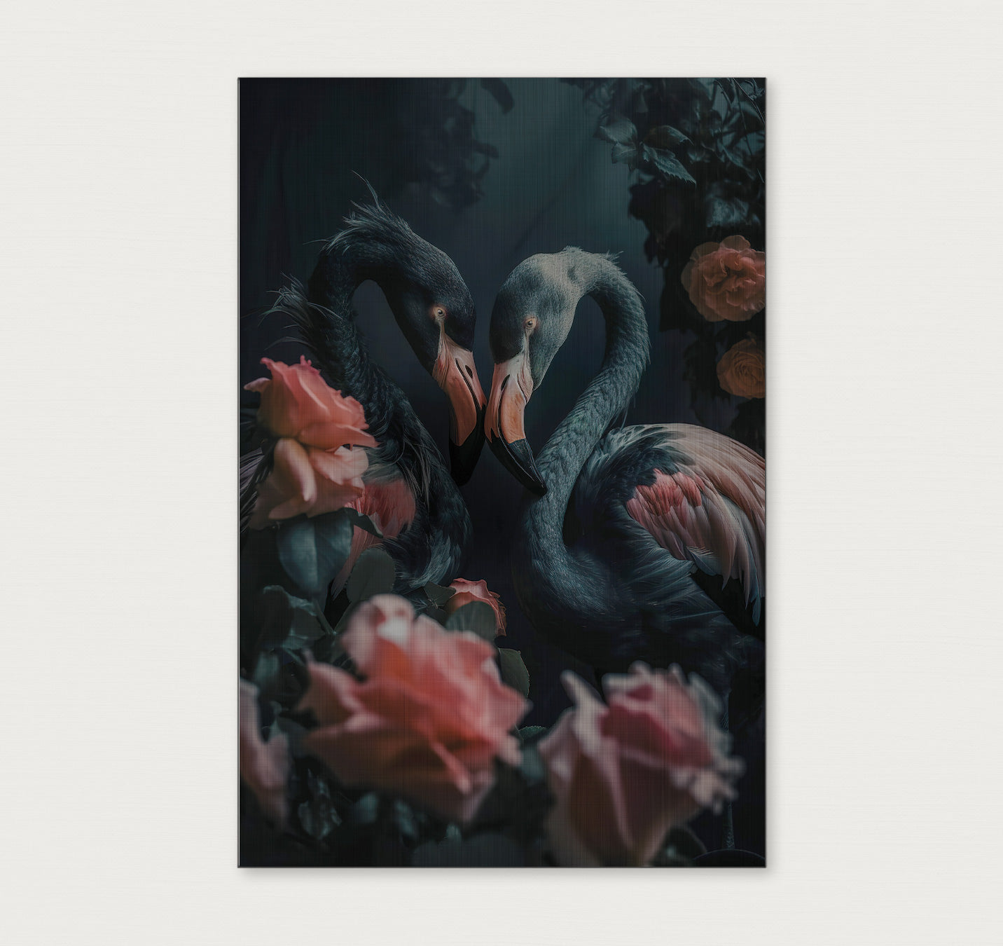 Zwarte Flamingo's-Poster staand-House of Posters-House of Posters