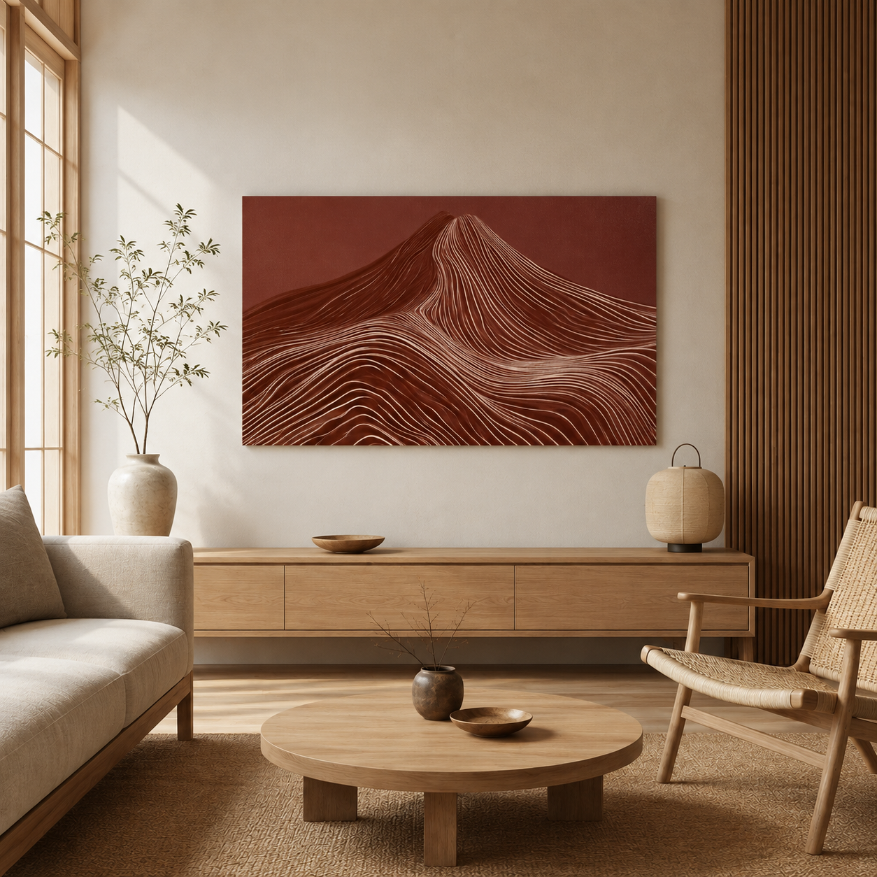 japandi interieur kunstwerk schilderij