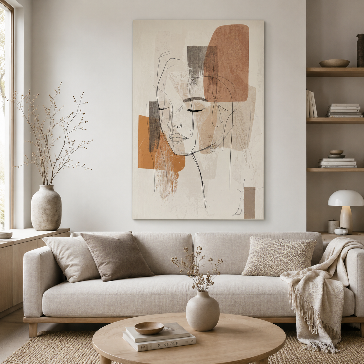 Scandinavisch interieur schilderij