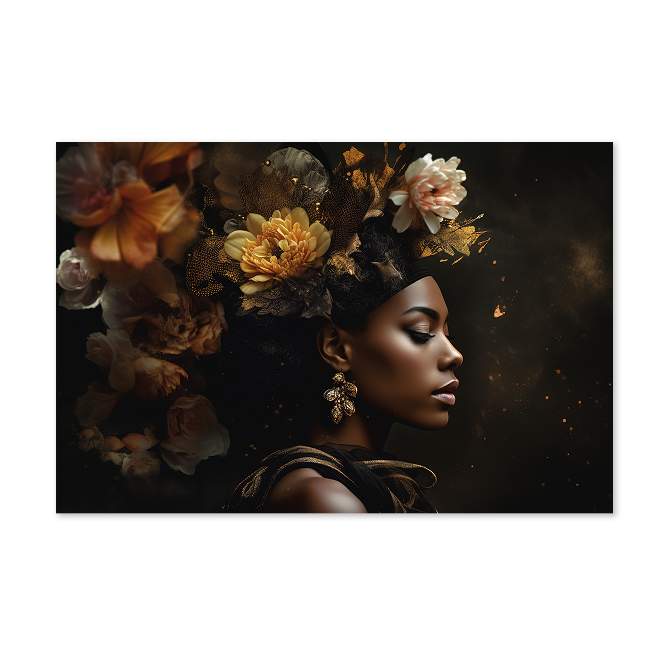 Bloemen Vrouw 4 · Canvas
