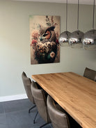 klantfoto schilderij met uil