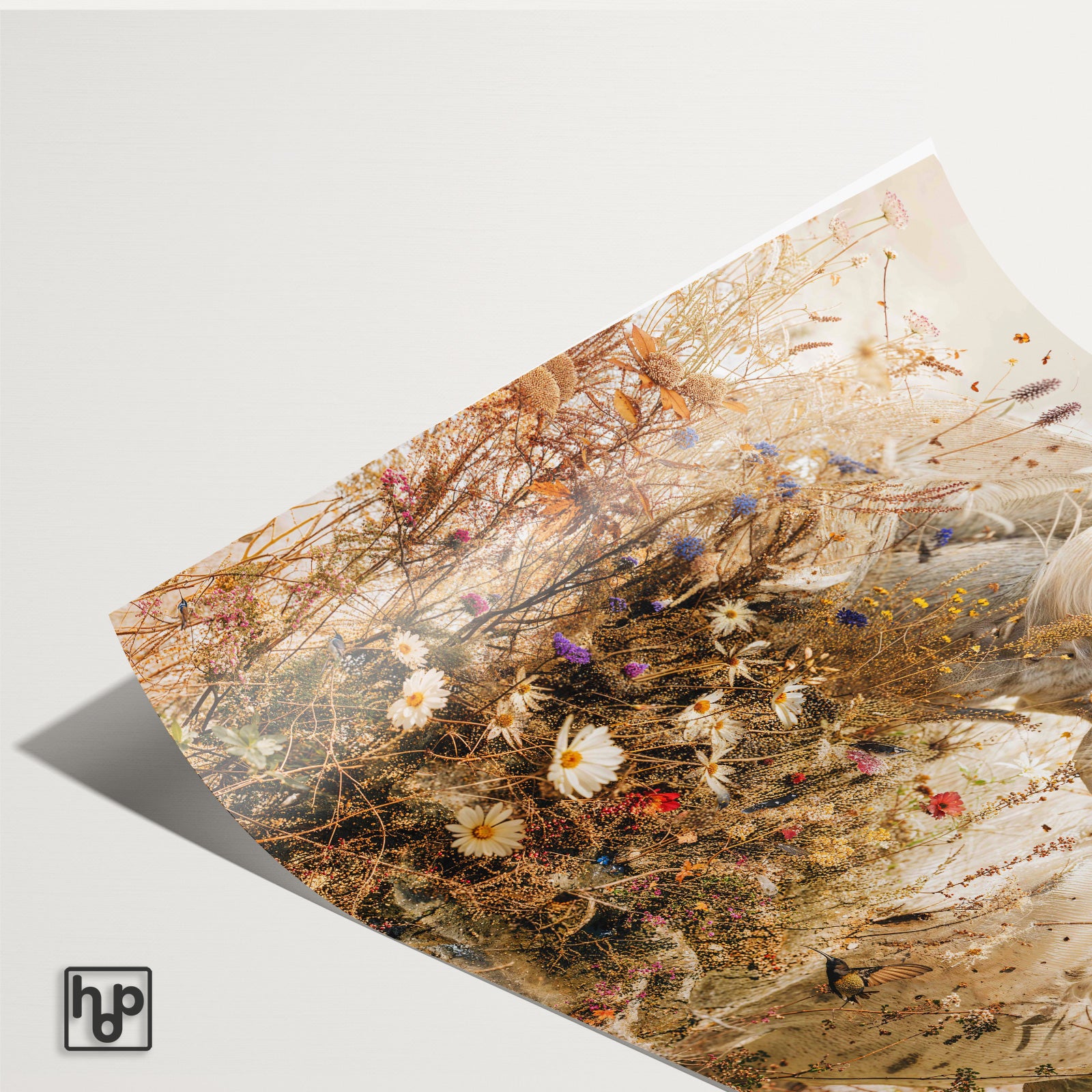 Bloemen paard · Papier