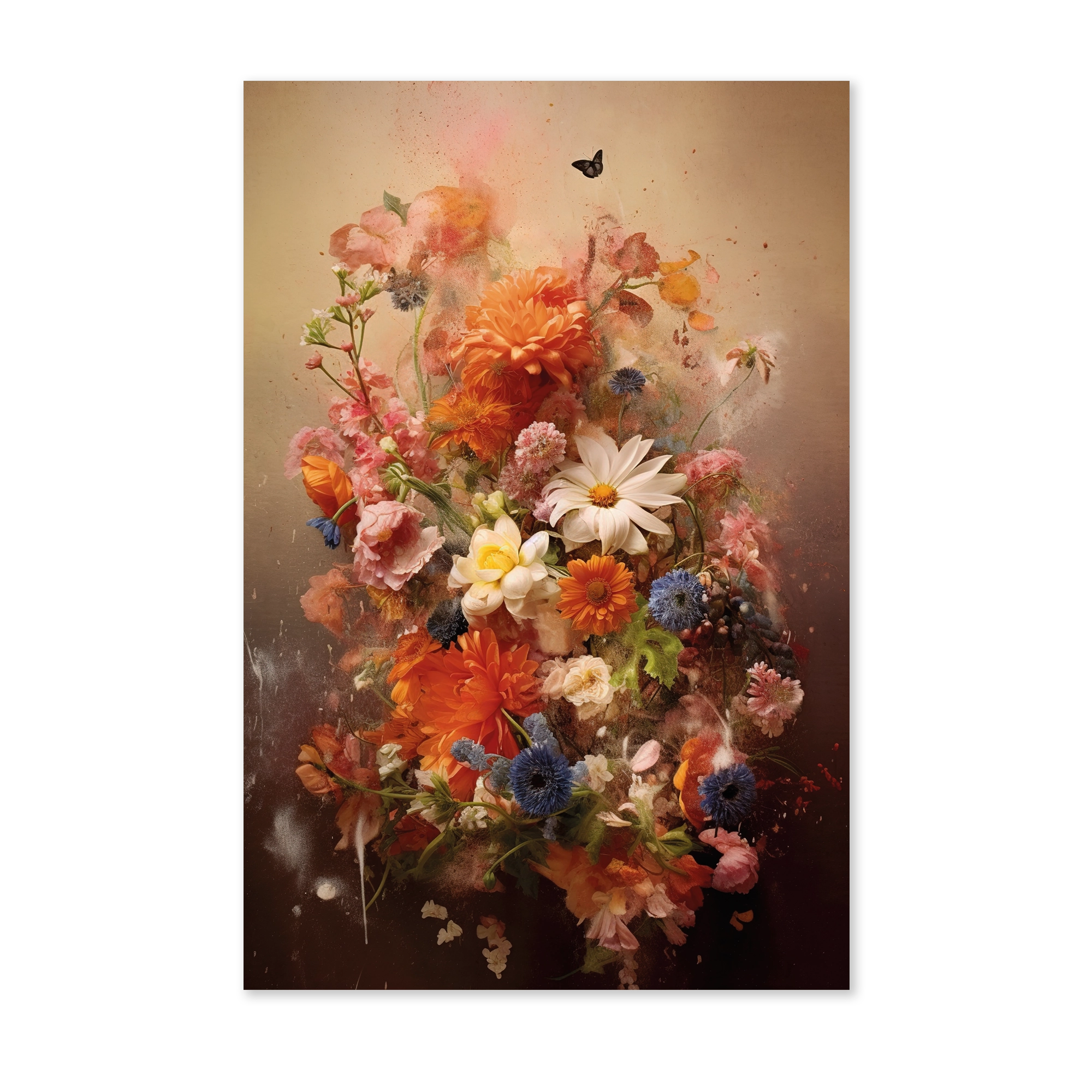 Bloemen explosie 2 wanddecoratie