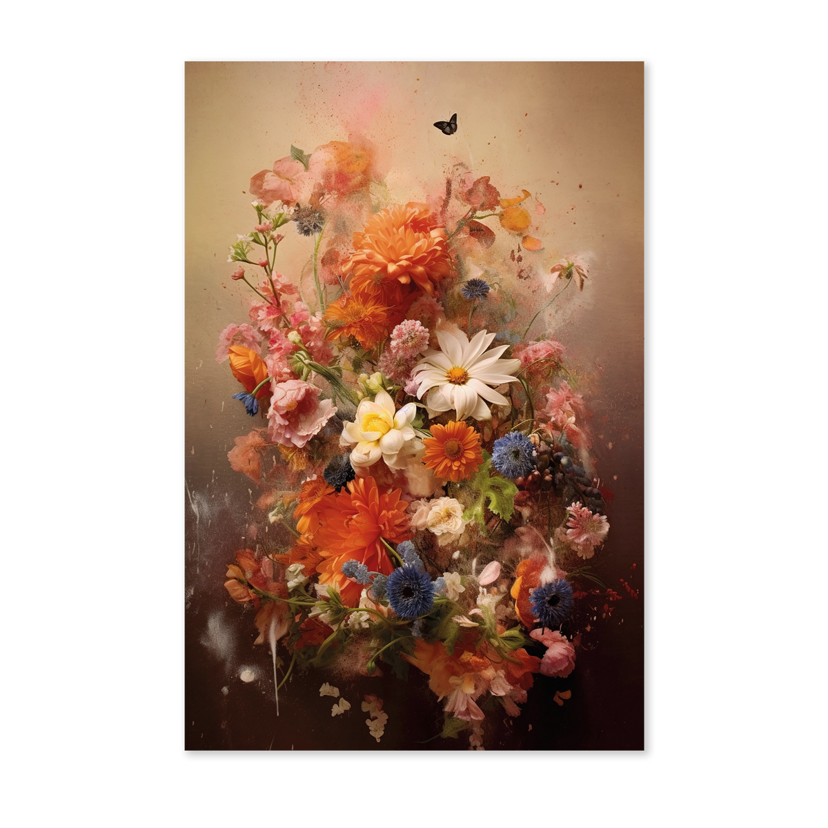 Bloemen explosie 2 wanddecoratie