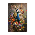 Bloemen Pauw wanddecoratie