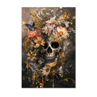Bloemen schedel wanddecoratie