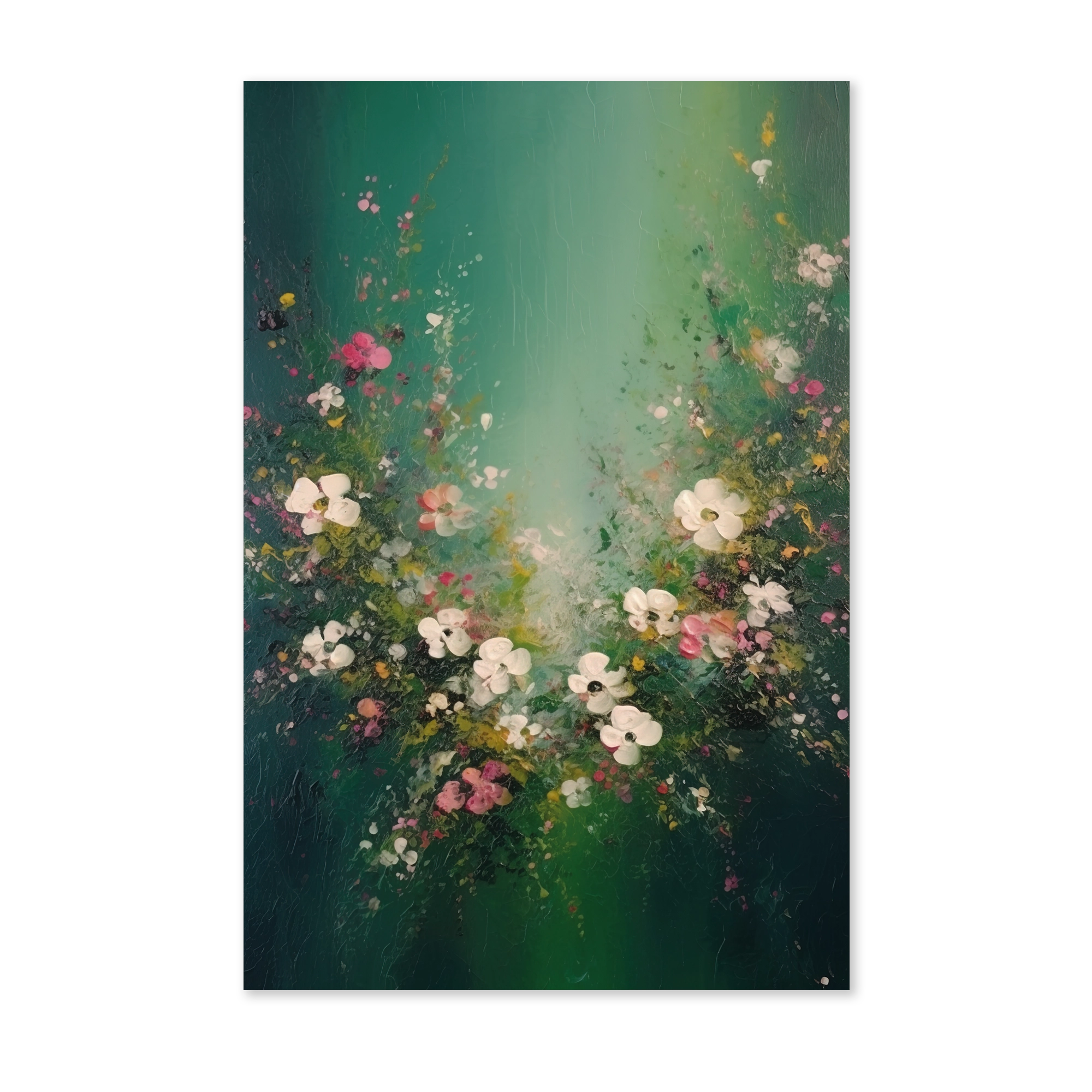 Bloemen spetters 3 wanddecoratie