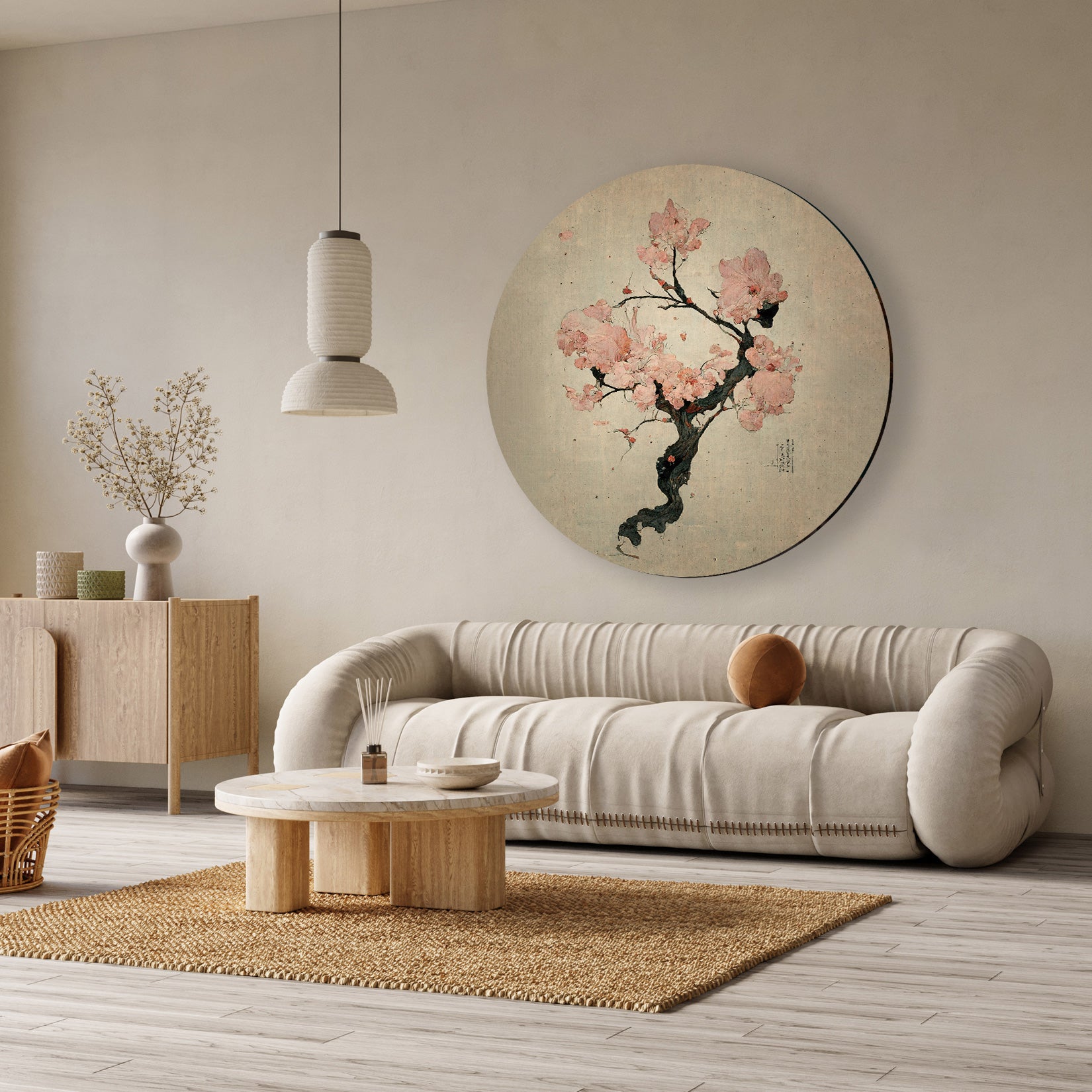 Japanse kersenbloesem · Muurcirkel · Aluminium