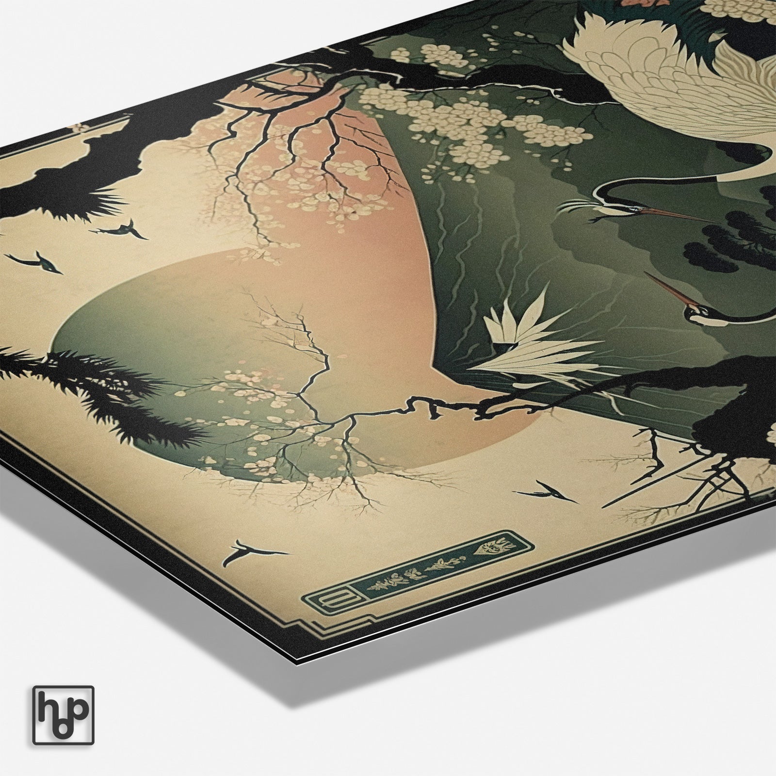 Japanse kraanvogels 4 · Hout
