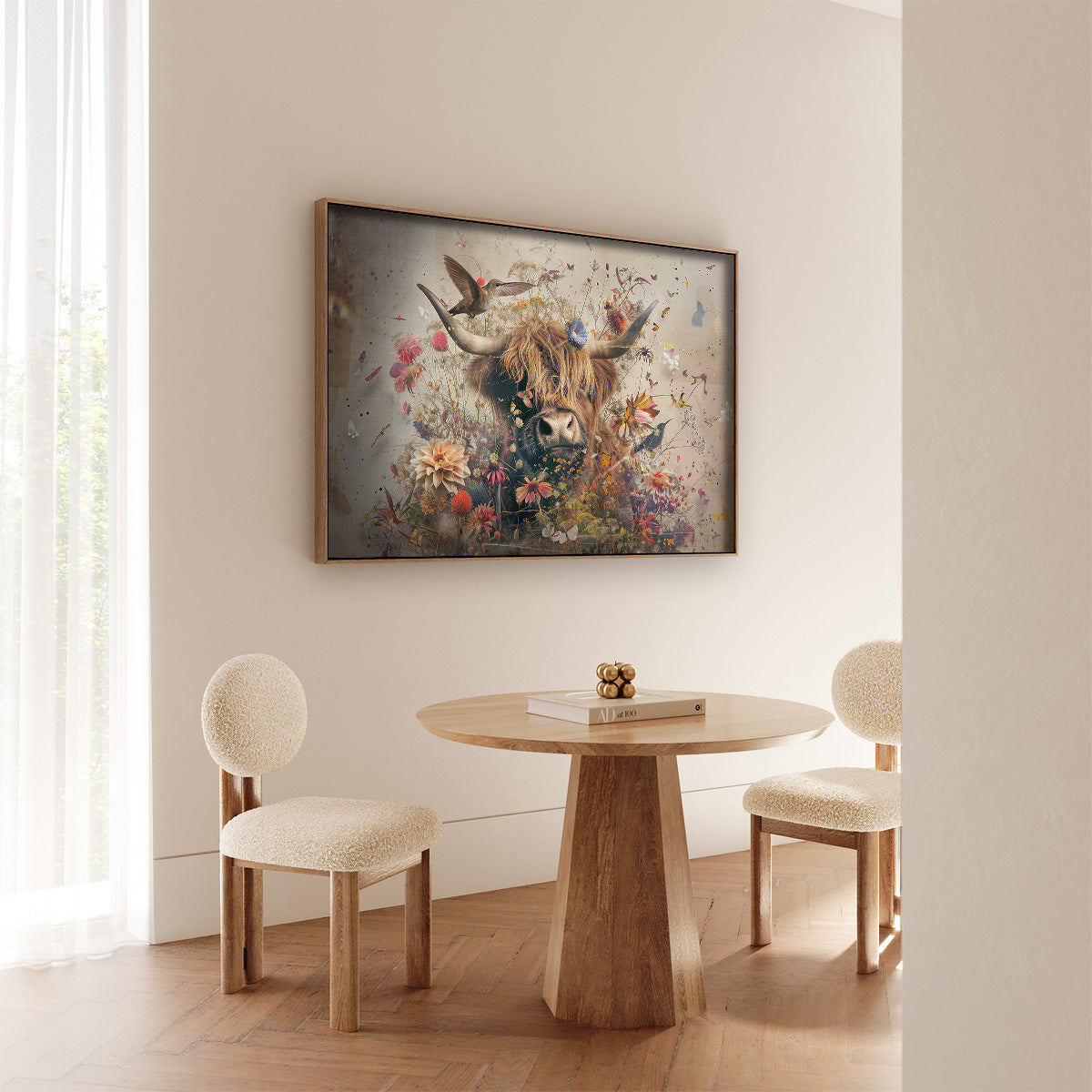 Bloemen Schotse hooglander 2 · Papier