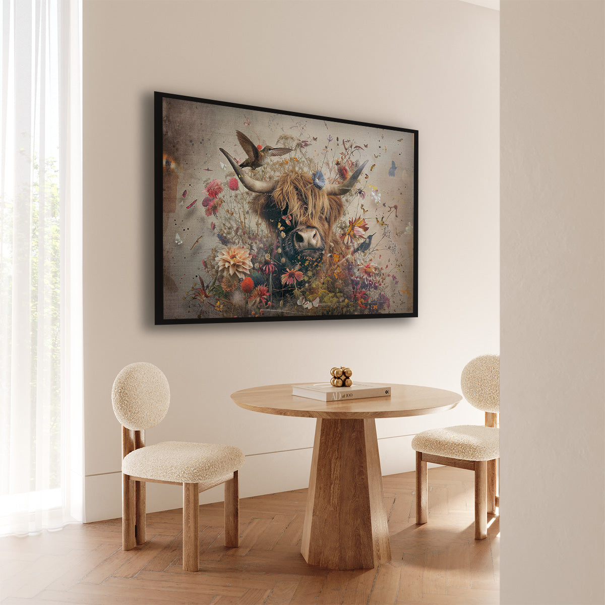 Bloemen Schotse hooglander 2 · Artframe