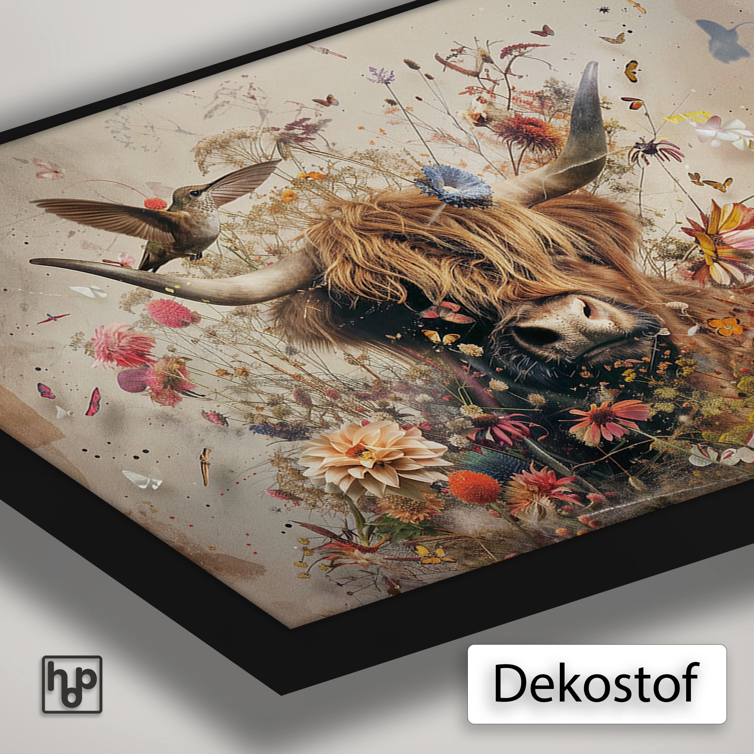 Bloemen Schotse hooglander 2 · Artframe