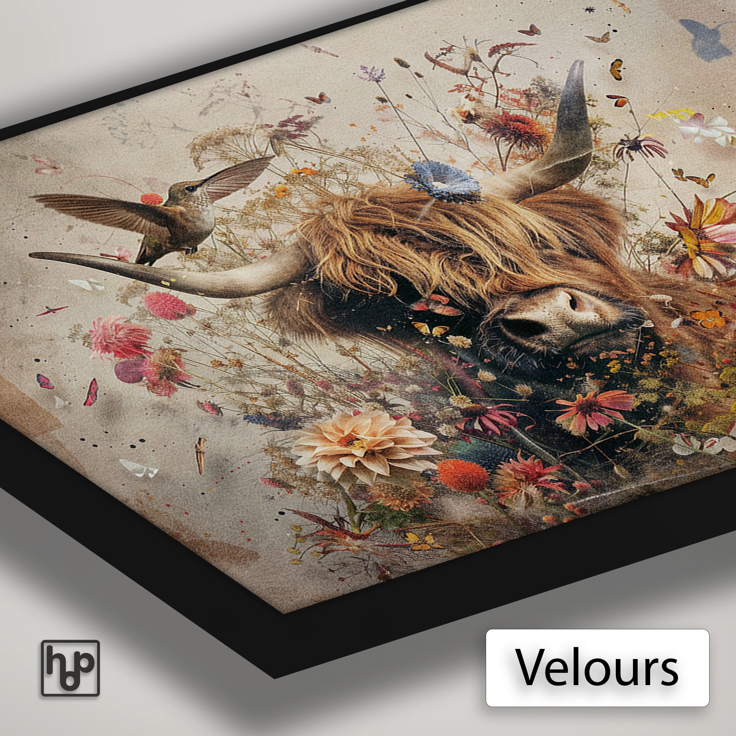 Bloemen Schotse hooglander 2 · Artframe