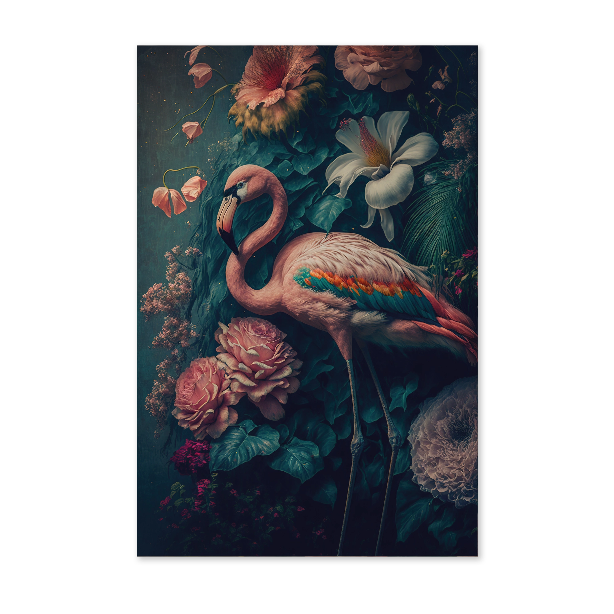 Flamingo 2 wanddecoratie