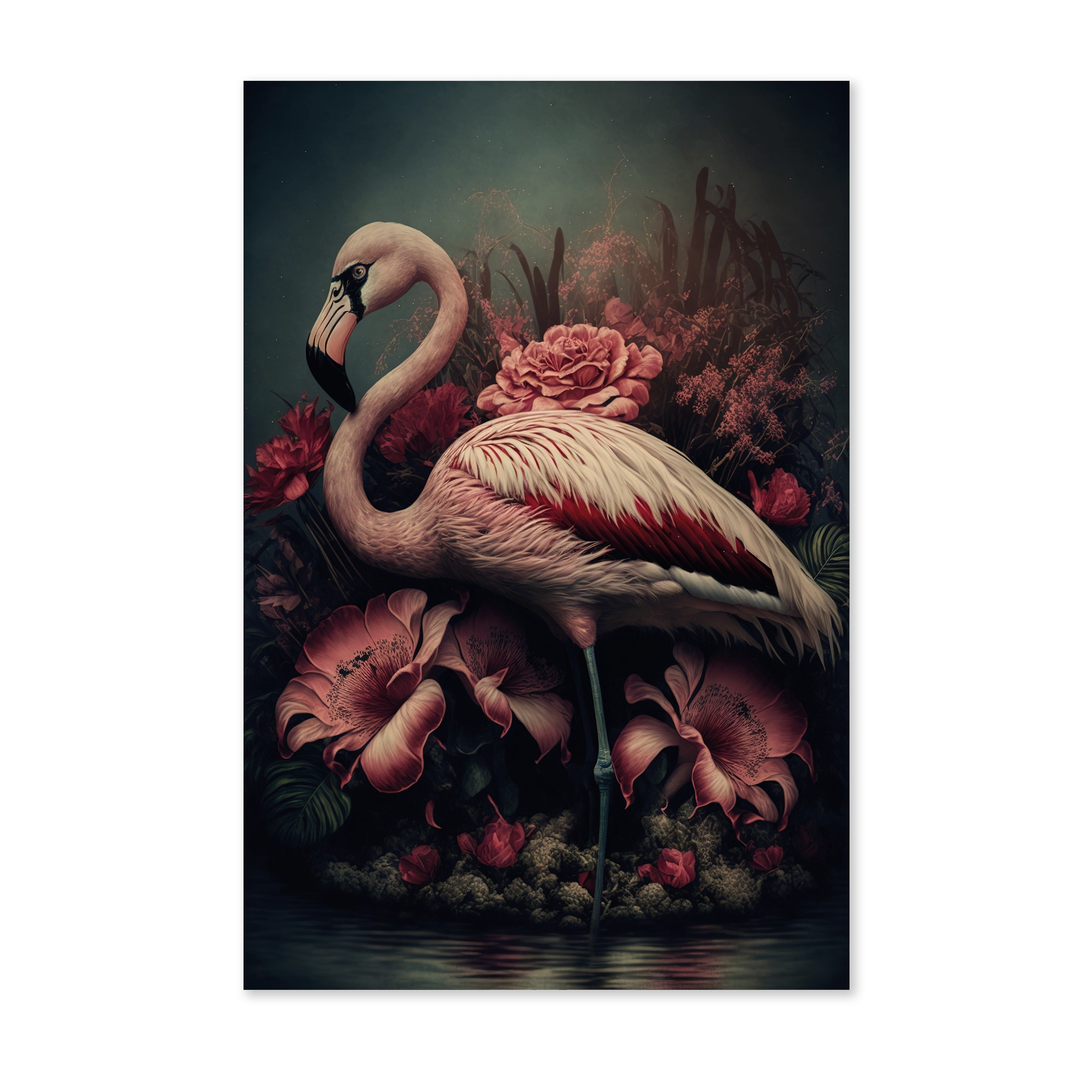 Flamingo 3 wanddecoratie