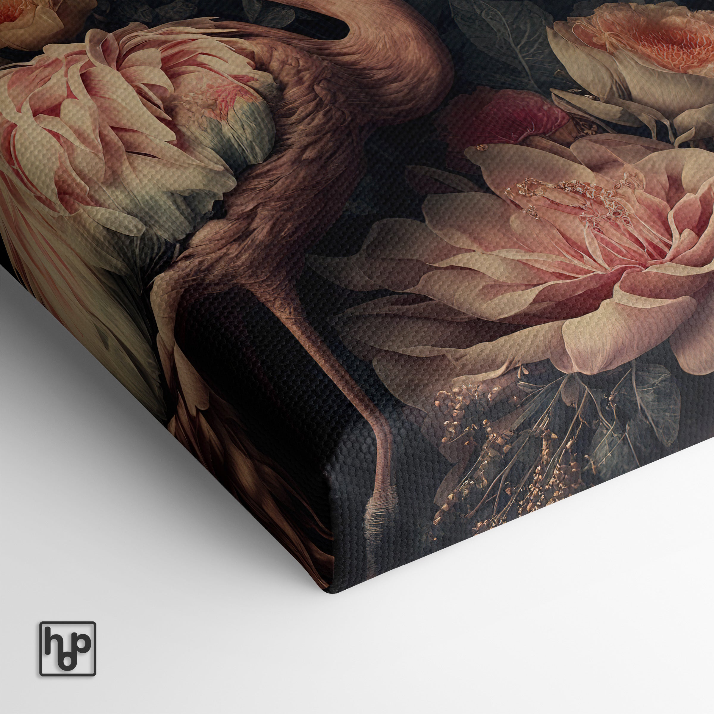 Bloemen Flamingo's · Canvas