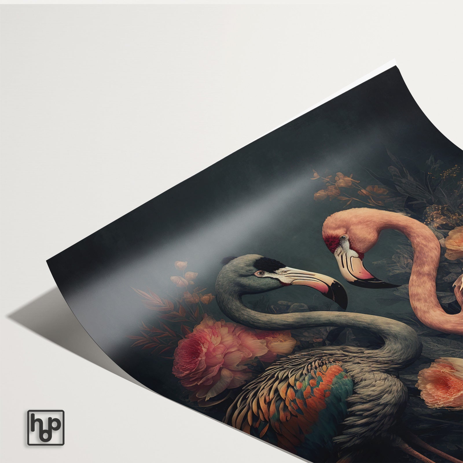 Bloemen Flamingo's · Papier