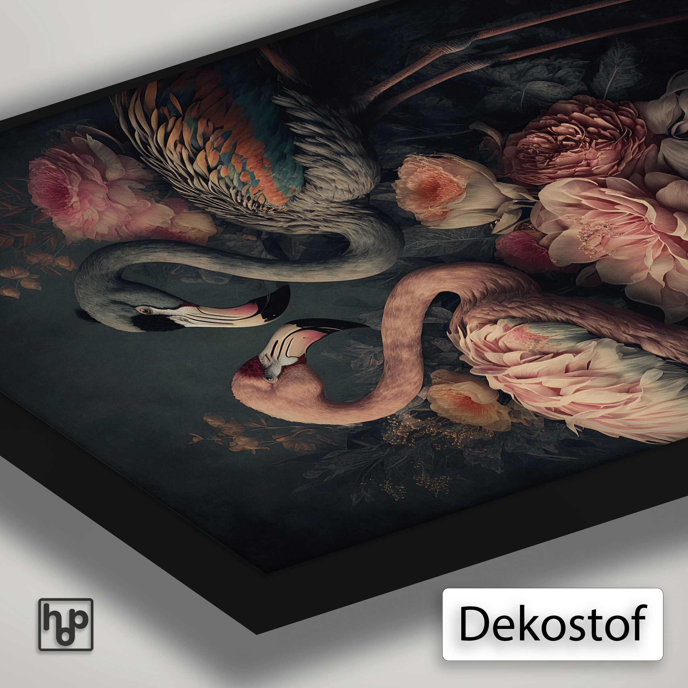 Bloemen Flamingo's · Artframe