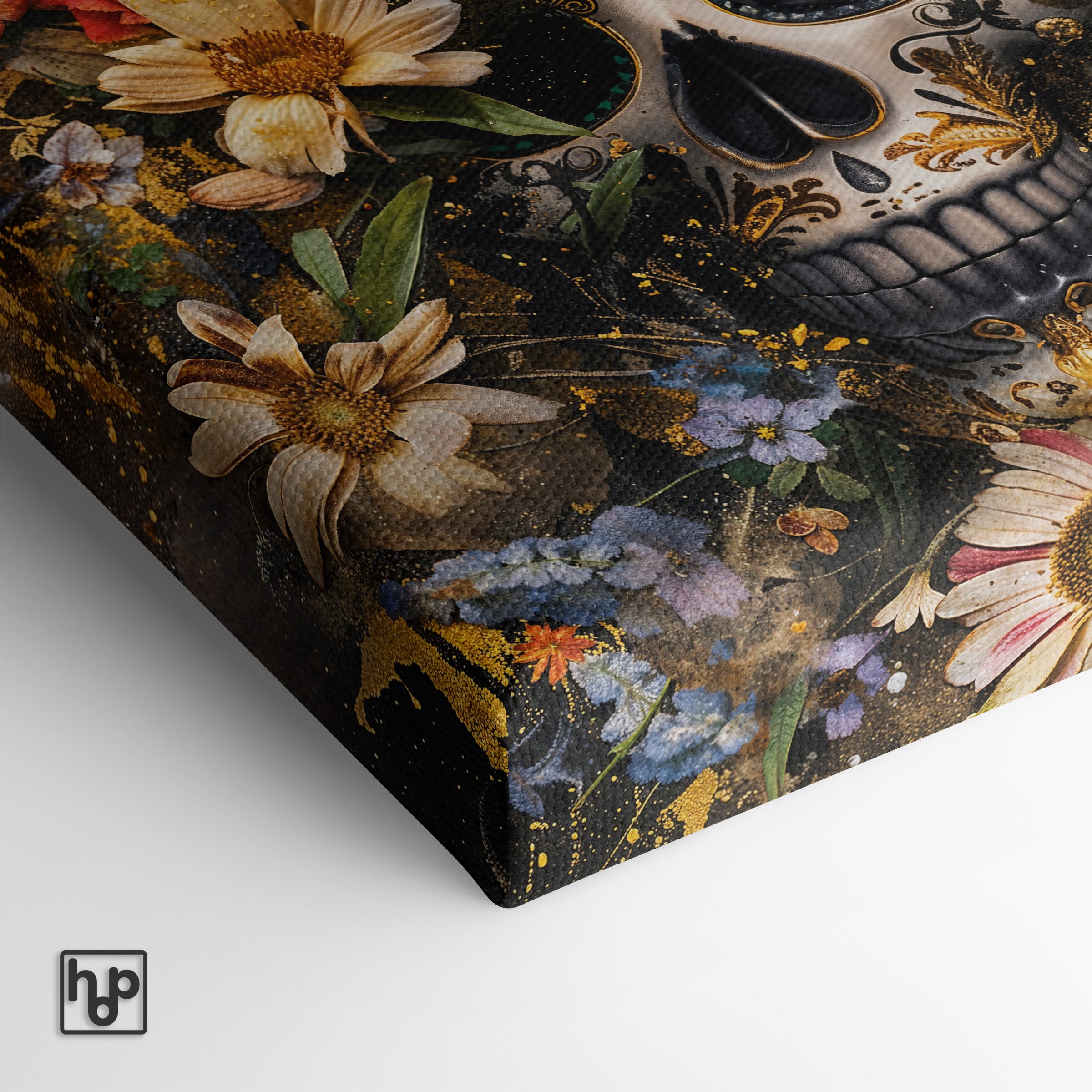 Bloemen schedel · Canvas